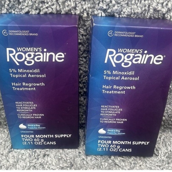 ROGAINE Womens 5% Minoxidil
(NWT
Topical Hair Regrowth Treatment
2.11oz 2 PACK - Picture 1 of 5